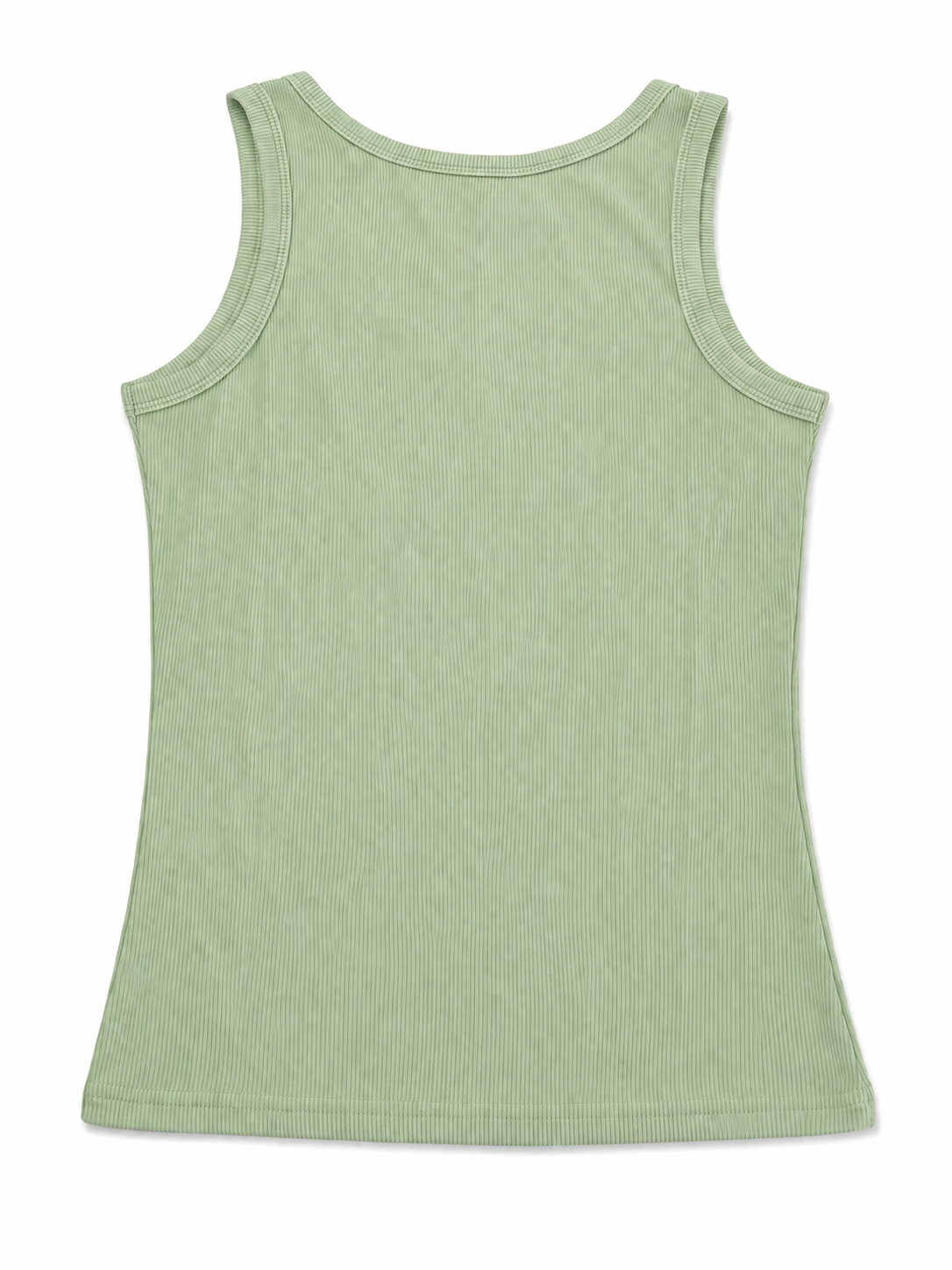 Top Canalé Verde Salvia con Botones – Ajuste Slim