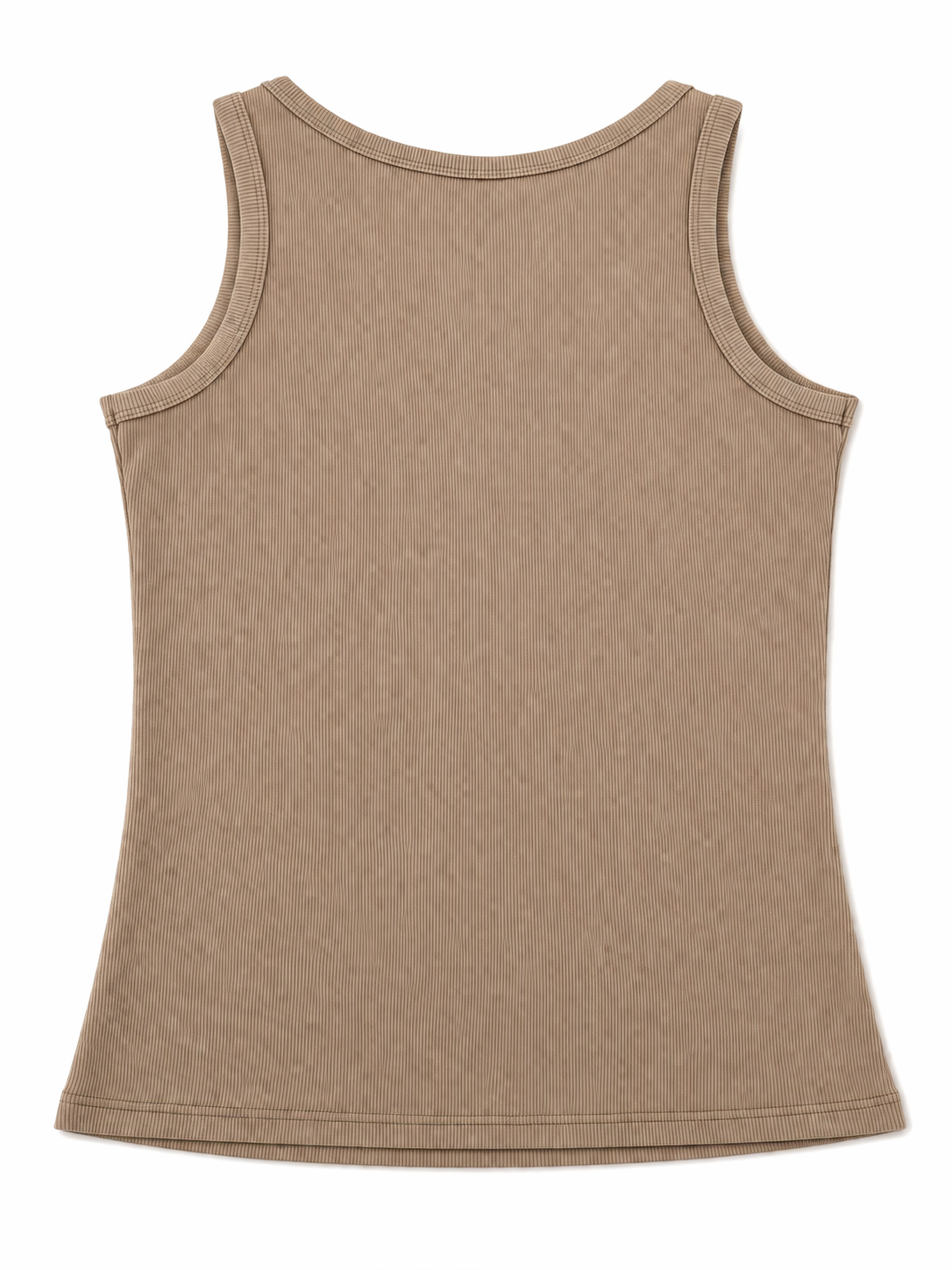 Top Canalé Marrón con Botones – Ajuste Slim